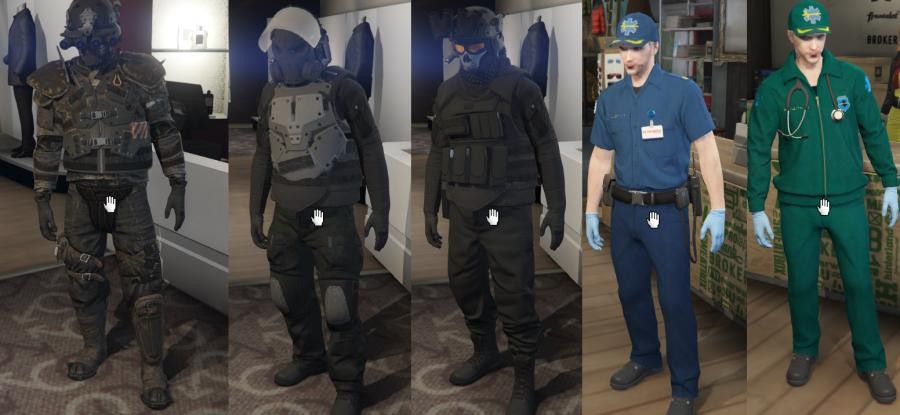Gta5特殊服裝 Swat 各色背包 全身透明等 歡迎私訊客製化