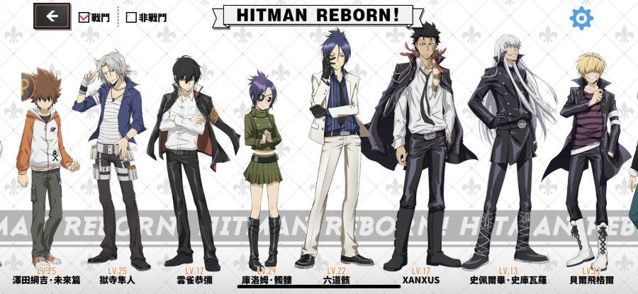 家庭教師hitman Reborn 帳號 25等 2服 雲雀恭彌 未來阿綱 天空獅子六道骸了平 2星晴袋鼠庫洛姆 骸梟 8591寶物交易網